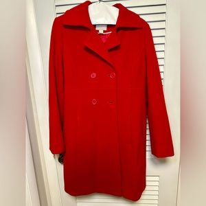 Old Navy long red peacoat size Large